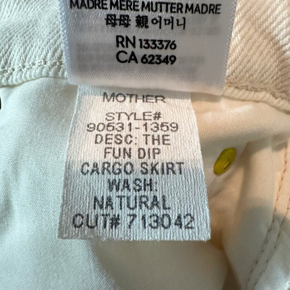 MOTHER SNACKS! The Fun Dip Cargo Maxi Skirt Natural Size 25 - Picture 5 of 11